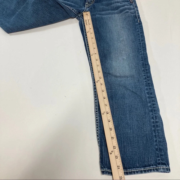 Silver Jeans Women's Sz 28 Santorini Capri/Cropped Jeans Medium Wash Blue Denim - Picture 3 of 11